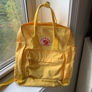 fjallraven kanken backpack - warm yellow